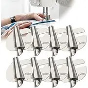 8pcs Universal Sewing Rolled Hemmer Foot 3-10mm - Wide Rolled Hem Pressure Foot Sewing Machine Presser Foot Hemmer Foot Home Industrial Curved Scroll Hemmer Fo