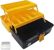 Tool Box Organizer and Storage Plastic Toolbox with Tray & Divider 3-Layer Multi-Function Portable for Home Office Car Trunk Fishing