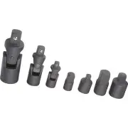 HEAVY DUTY CHROME VANADIUM UNIVERSAL JOINT 3 PCS AND SOCKET ADAPTER 4 PCS SET