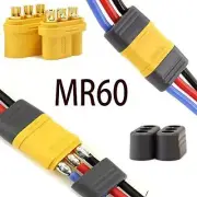 5 Pair AMASS MR60 Connector Plug Female Male 3.5 Bullet Power Plugs with Caps
