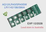 10 AG12/LR43/SR43SW/LR1142/186/385A Button Batteries 1.5V Alkaline Cell EXP2028