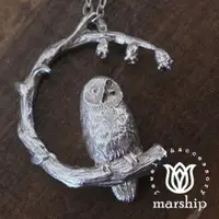 在飛比找蝦皮商城優惠-Marship 日本銀飾品牌 貓頭鷹與風鈴花項鍊 925純銀