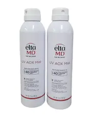 EltaMD Unisex 5 x 2oz 2 Pack UV AOX Mist Broad-Spectrum SPF 40