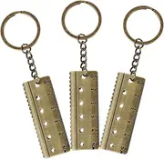 [Beavorty] 3pcs Retro Keychain Ruler Pendants Compass Shape Bag Ornaments Multi-purpose Hanging Decor for Backpacks