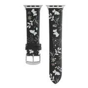 Fashion Cartoon Printing Strap For 38/40/41MM Watch Chain Apple 5/6/7 Generation - Black Grey