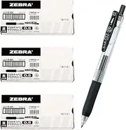 ZEBRA JJ15-BK-30AZ Gel Ballpoint Pen, Sarasa Clip, 0.5mm, Black, 30 Pens