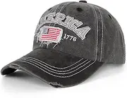 [KQueenStar] Maga Trump Hat 2024 - Donald Trump Merchandise America Flag Hat Embroidered Distressed Baseball Cap