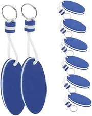 Abaodam 8pcs Eva Floating Keychain Oval Key Float for Boating Kayaking Fishing Kite Surfing Sailing Lightweight Sports Outdoor Activities