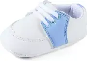 LACOFIA Baby Boys First Walking Shoes Toddler Soft Sole Lace-Up Trainers Colo...