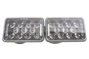 Heise HE-4X6B1 4x6" Rectangular Headlight Black Front Face