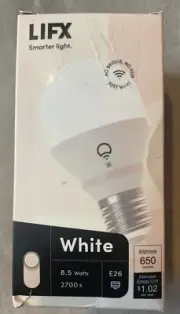 E26 White E26 Wi-Fi Smart LED Light Bulb New