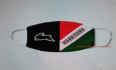 QUALITY FACE MASK SOUTH SYDNEY WASHABLE REUSE NRL DUST VIRUS POLLUTION RABITTOH