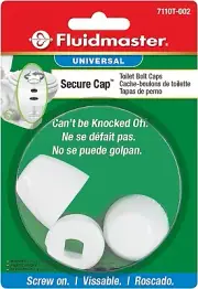 Fluidmaster 7110T-002-P10 Secure Toilet Bolt Caps, White