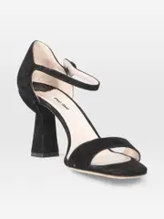 Black Suede Ankle Strap Sandals
