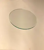 FLAT Round Clock or Craft Glass 3" Diameter 0.074" Thick, Precision Cut Edge
