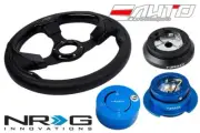NRG 320mm Pilota Leather BK IN steering wheel 100H Hub Gen2.5 BL Release Lock BL