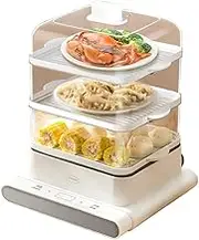 Three-Layer Electric Steamer, Large-Capacity Automatic Power-Off Breakfast Machine Steamer Multi-Functional Healthy Breakfast Electric Steamer