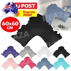 Cotton V Shape / Tri / Boomerang Ruffled Pillowcase Cover V Shaped Cushion