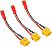3pcs RC XT60 Female to JST Female Charging Adapter Lead for RC Plane RC Car RC Helicopter
