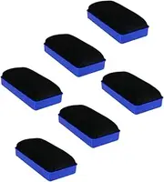 TEHAUX 6pcs Magnetic Whiteboard Erasers Lightweight Blackboard Chalk Cleaners Practical Dry Erase Board Wipers for School Supplies Portable Washable Cleaning Tools