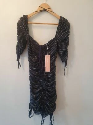 alice mccall cold karma dress sz 6 bnwt indigo colour free post (j32)