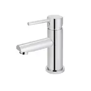MEIR Round Basin Mixer Straight Spout - Single Lever - Polished Chrome