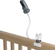 HOLACA Flexible Clip Mount for Owlet Cam 2 and Owlet Cam Baby Monitor Camera Stand with 1/4 Threaded Hole and Adjustable 360 Degree Mount for Crib Nursery(with Base Connect)