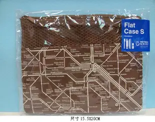 MARK'S Flat Travel Case/ Metro Map/ S/ Brown