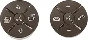 for Mercedes W164 W251 Car Multi-Function Steering Wheel Key Control Knob Button Cover for Benz ML GL R Class 1648700558 07-11 Push Button Switches(Brown 1 Pair)