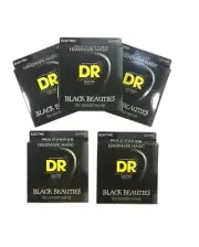 DR Guitar Strings Electric 5 Sets Black Beauties High Performance Coated 12-52