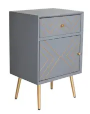 Nightstand Wooden Cabinet Vintage Night Console Retro Cabinet Night Commode