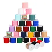 0.8mm Nylon String Cord, 678 Yards Beading Thread, 19 Colors