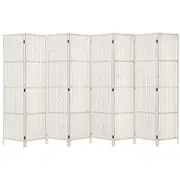 8 Panel Room Divider Screen Privacy Timber Foldable Dividers Stand White