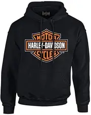 [HARLEY-DAVIDSON] Men's Bar & Shield Pullover Fleece Hooded Sweatshirt, Black