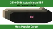 Lloyd Ultimat Small Trunk Carpet Mat for '16 Aston Martin DB9 w/British Flag (for: Aston Martin)