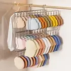 Stainless Steel Clip Rack 30/20Pegs Laundry Hanger Bra Drying Rack Socks