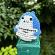 Positive Knitting Wool Yarn Doll Emotional Support Plush Ornament