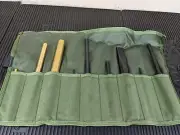 #ax517 NEW Snap On Tools Punch and Chisel Set Brass w/ Canvas Roll