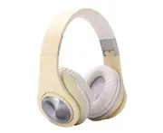 5.0 Foldable Bluetooth-compatible Wireless Sport Headphone Noise Reduction Stereo Headset-Golden - Golden