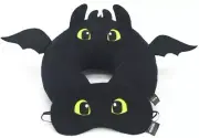 12"How to Train Your Dragon3 Toothless Doll Toy Travel Neck Rest Pillow Cushion