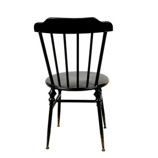 椅子 餐椅 電腦椅 潤家美式鄉村工業風餐椅復古做舊椅子鐵藝咖啡椅創意金屬戶外椅子