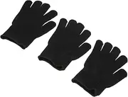 HONMEET Fireproof Gloves for Hair Styling Tools Heat Resistant Gloves Elastic Wrist Cuff 3pcs Set