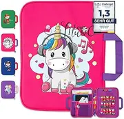 [GRINSEZWERGE] Bag for Edurino Figures, Pen and Tablet, Collector's case with Space for 15 Figures, Also Suitable for TipToi Pen and Books as Well as Toniebox Tonies
