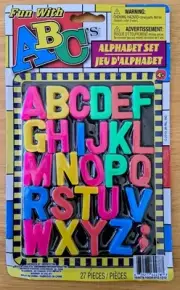 Fun with ABCs Alphabet Magnet Set Single Pack New 27 Pieces Learn to Spell NIP