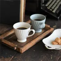在飛比找ETMall東森購物網優惠-清倉日本進口Studio M陶瓷復古波紋茶咖啡杯蛋糕水果碟餐