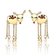 Hoop Earrings Classic Deer Earrings Jewelry Gold For Wedding Party Christmas Anniversary