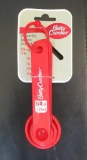 Betty Crocker Measuring Spoon Set Red