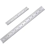 2 Pack Stainless Steel Ruler Machinist Engineer Ruler, Metric Ruler