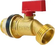 Napredak Brass Rain Barrel Faucet Spigot Kits, GHT 3/4 Male Threaded Quarter Turn Ball Valve with Bulkhead Fitting, high flow Outdoor Water Spigot for 5/55 Gallon Bucket, Water Tanks