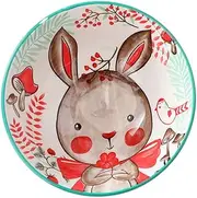 [Mobestech] Ceramic Soup Bowl Adorable Rabbit Design Microwave Dishwasher Safe Food Serving Bowl for Cereal Salad Rice Noodles Ceramic Kitchenware for Home Use